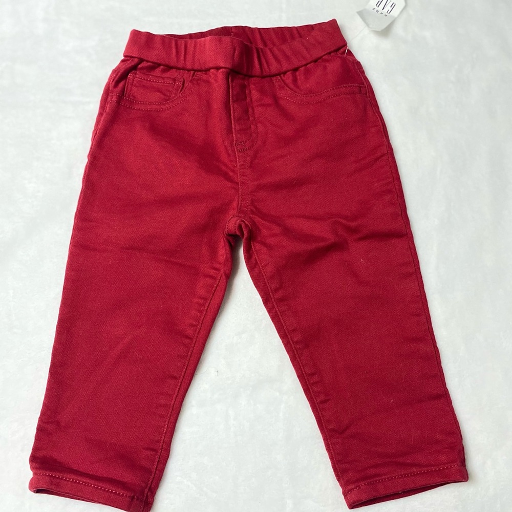 Gap denim slim Red Pants NWT